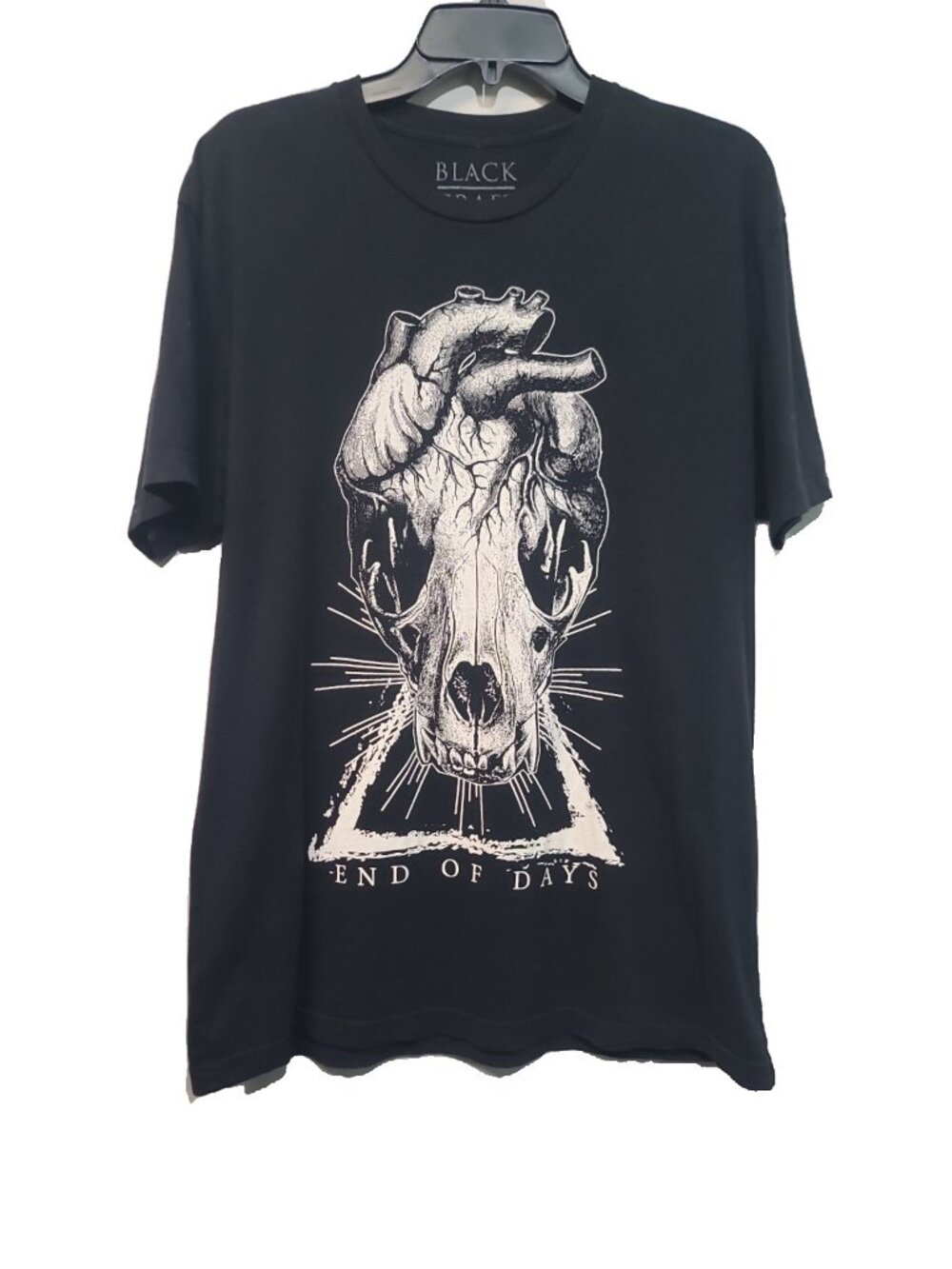 Blackcraft Cult "End of Days" Animal Skull & Heart Tee Size L GUC Regular
